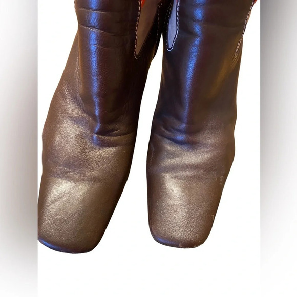 Missoni Leather Suede Chevron Zig Zag Boots - Picture 6 of 14